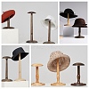 Wooden Dome Shaped Stem Hat Rack AJEW-I051-01A-02-6