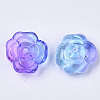 Two Tone Transparent Spray Painted Glass Beads GLAA-T013-01-C02-2