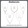 ANATTASOUL 5 Sets 5 Styles Crystal Rhinestone Teardrop Dangle Stud Earrings & Pendant Lariat Necklace SJEW-AN0001-42-7