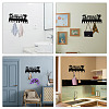 Word HELLO SUMMER Pattern Iron Wall Mounted Hook Hangers HJEW-WH0018-041-6