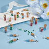 30Pcs Glass Bottle with Glass Seed Beads European Dangle Charms PALLOY-FI0001-02-5