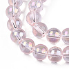 Electroplate Transparent Glass Beads Strands GLAA-T032-T8mm-AB10-2