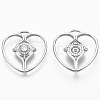 Brass Micro Pave Cubic Zirconia Pendants KK-R130-027P-NF-2