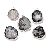 Imported Natural Geode Agate Big Pendants G-G895-08S-01-1