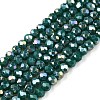 Electroplate Glass Beads Strands X-EGLA-A044-P2mm-B09-1