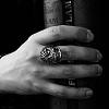 Punk Rock Style Men's 316L Surgical Stainless Steel Skull Rings RJEW-BB06628-11-4