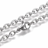 Tarnish Resistant 304 Stainless Steel Cable Chain Anklets LS-AJEW-H100-01P-2