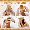 Kraft Paper Candy Boxes with PVC Clear Window CON-WH0097-07A-02B-4