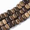 Undyed & Natural Wenge Wood Beads Strands X-WOOD-T024-013-1
