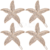 10Pcs Zinc Alloy Hair Barrettes PHAR-SP0001-25-1