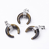 Natural Tiger Eye Pendants G-E425-11P-2