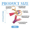 Alloy Resin Butterfly Keychains KEYC-TADJ0002-02G-Y-3
