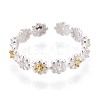 925 Sterling Silver Micro Pave Clear Cubic Zirconia Open Cuff Rings for Women STER-N016-137SG-2