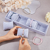 Rectangle 4 Grids Velvet Watch Display Case AJEW-WH0166-11B-3