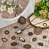 1Bag Alloy Pendant Cabochon Settings FIND-SC0023-79B-02-4
