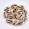 Electroplated Cowrie Shell Beads SSHEL-S258-62-1