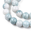 Opaque Crackle Glass Round Beads Strands GLAA-T031-01A-2