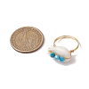 4Pcs Copper Wired Shell Finger Rings RJEW-TA00176-3