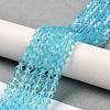 Transparent Electroplate Glass Beads Strands EGLA-A039-T2mm-L20-4