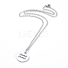 Non-Tarnish 304 Stainless Steel Pendant Necklaces NJEW-E147-01P-2