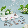 2 Sets Alloy Moon European Dangle Charms PALLOY-FI0001-03-6