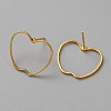 Golden Brass Hollow Geometry Stud Earrings EJEW-WH0012-127G-2
