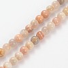 Natural Multi-Moonstone Round Beads Strands G-O030-4mm-10-2