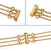 Brass Magnetic Slide Lock Clasps KK-TA0007-17-8