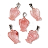 Cherry Quartz Glass Pendants G-B127-10P-15-2