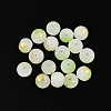 Frosted Baking Paint Crackle Glass Beads with Glitter Powder DGLA-T004-8mm-01K-1