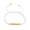 Polyester Cord Braided Bead Bracelets for Women BJEW-L698-01G-14-4