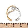 304 Stainless Steel Open Cuff Rings for Women RJEW-K296-03B-GP-5