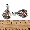 Cherry Quartz Glass Pendants G-Q158-05P-04-3