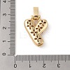 Brass Micro Pave Cubic Zirconia Pendants ZIRC-P121-01G-Y-3