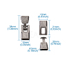 Alloy Snap Lock Clasps PALLOY-TAC0009-24AS-10