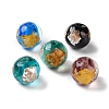 Handmade Gold & Silver Foil Lampwork Beads GLAA-G107-07A-15-2