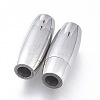304 Stainless Steel Magnetic Clasps with Glue-in Ends STAS-D242-10P-1