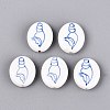 Handmade Porcelain Beads PORC-Q005-12D-1