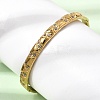 304 Stainless Steel Crystal Rhinestone Hinged Cuff Bangles for Women SA-CBA61B8-08G-3