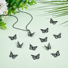 40Pcs Electrophoresis 430 Stainless Steel Pendants STAS-UN0057-12-2