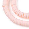 Flat Round Handmade Polymer Clay Bead Spacers X-CLAY-R067-4.0mm-27-4