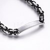 201 Stainless Steel ID Bracelets BJEW-F331-08BP-6