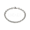 201 Stainless Steel Cuba Style Chian Bracelet for Men LS-BJEW-B138-06P-01-4