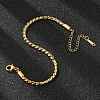 304 Stainless Steel Rope Chain Bracelets for Women BJEW-Q051-04G-3