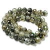 Natural Prehnite Beads Strands X-G-G457-8mm-03F-01-4