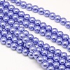 Eco-Friendly Dyed Glass Pearl Round Bead Strands X-HY-A002-8mm-RB015-1