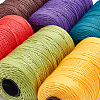 WADORN 6 Roll 6 Colors 3-Ply Polypropylene Fiber Ice Silk Hand Knitting Light Body Yarn OCOR-WR0001-41-3
