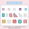 Light Color Series Glass Mosaic Cabochons GLAA-WH0032-10B-2