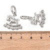Brass Micro Pave Cubic Zirconia Peg Bails KK-A279-07P-3