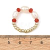 Natural Malaysia Jade Finger Rings RJEW-JR01116-5
